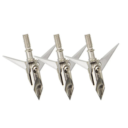 Stainless Steel Broadheads 12pcs 3 Blades 100 Grain Screw-in Arrow Tips