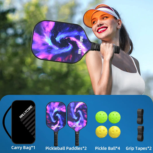 Pickleball Paddles Set Rackets Portable Racket Cover Carrying Bag Gift Kit