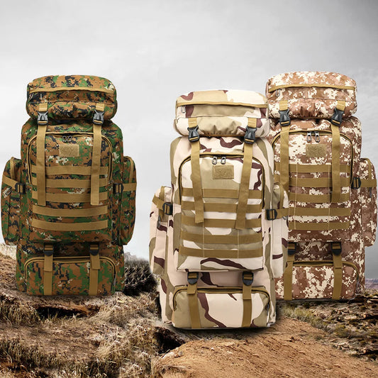 80L Tactical Backpack Outdoor Military Rucksacks
