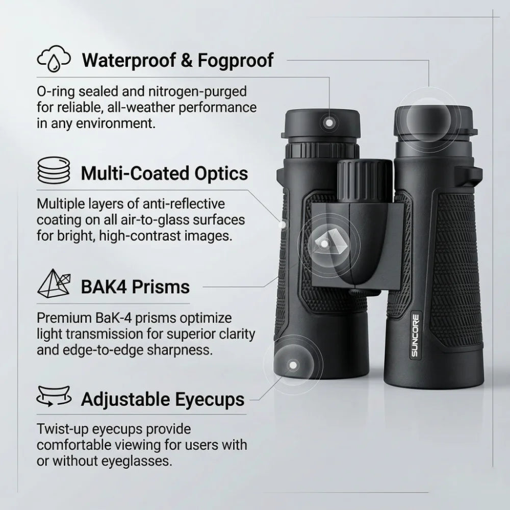 15X56 HD Portable Binoculars High Power for Hunting  Camping
