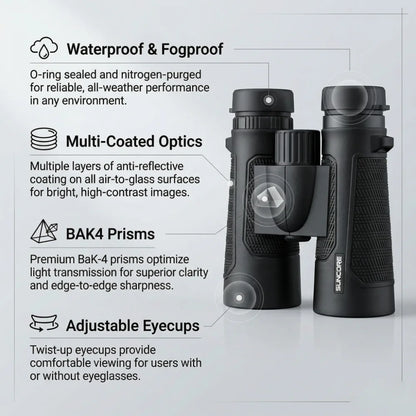 15X56 HD Portable Binoculars High Power for Hunting  Camping