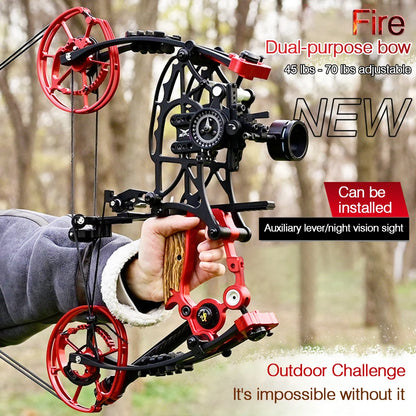 Compound Bow Pulley Bow, Steel Ball and Arrow Dual-purpose Adult Bow High Precision Shooting