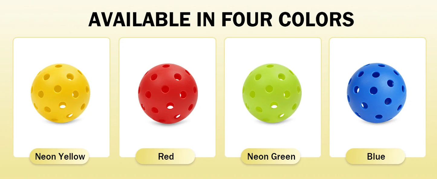 8/16pcs Pickleball Balls 40 Holes Colorful and Durable Pickleballs 74mm