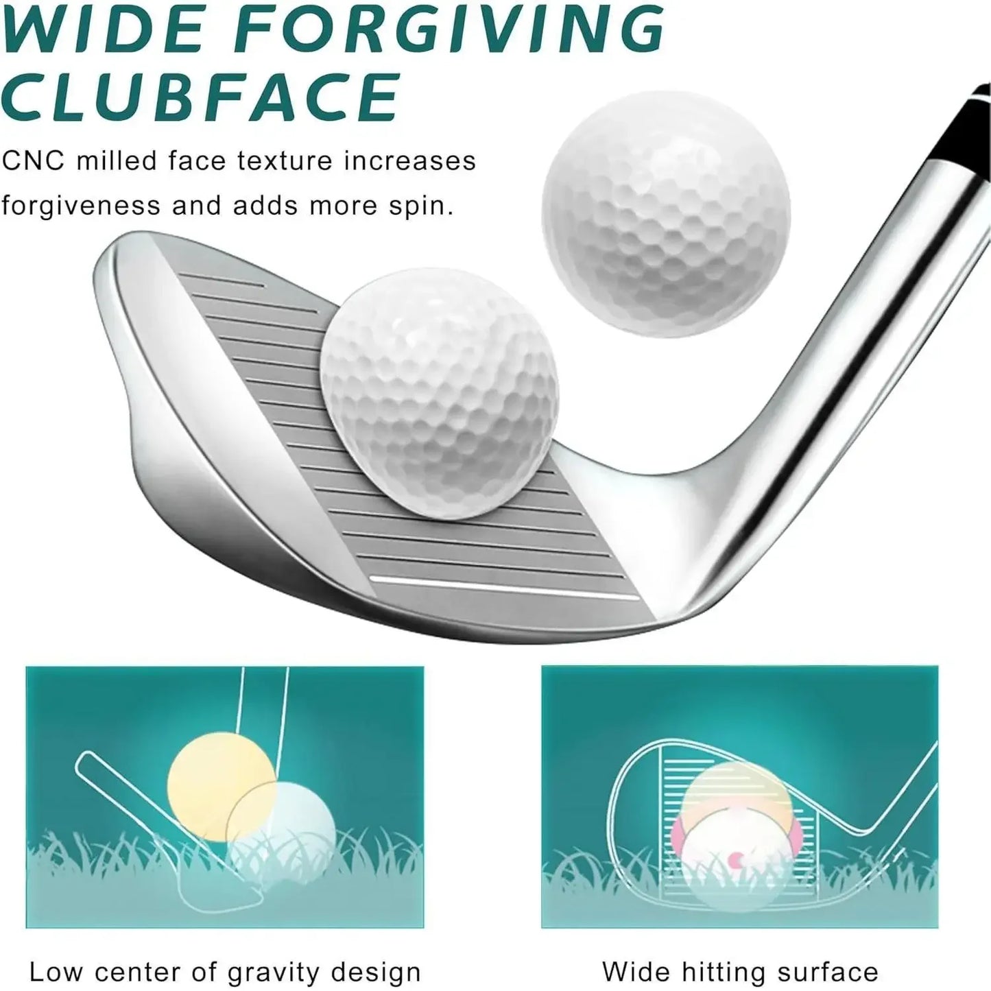 Women's 9/12 Pieces Complete Golf Club Set Thin Face Design 460cc Driver