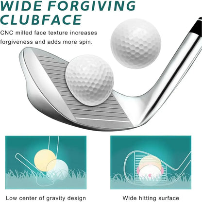 Women's 9/12 Pieces Complete Golf Club Set Thin Face Design 460cc Driver