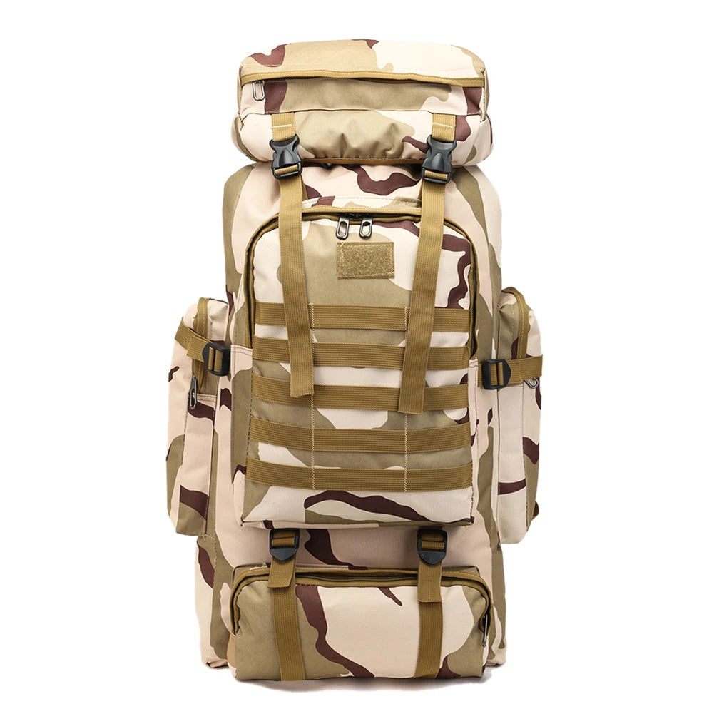 80L Tactical Backpack Outdoor Military Rucksacks