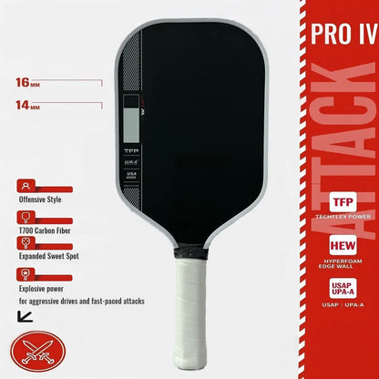 Pickleball Paddle  Gen 4 TFP Foam Core T700 Carbon Fiber