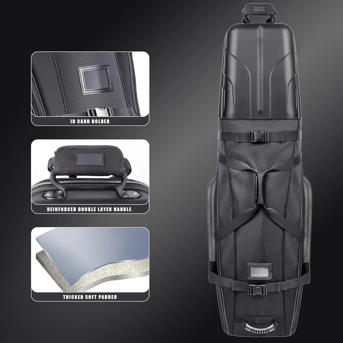 Professional Golf Travel Bags for Airlines with Password Lock - Hard Case