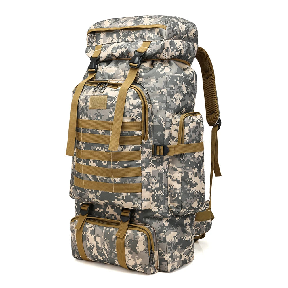 80L Tactical Backpack Outdoor Military Rucksacks