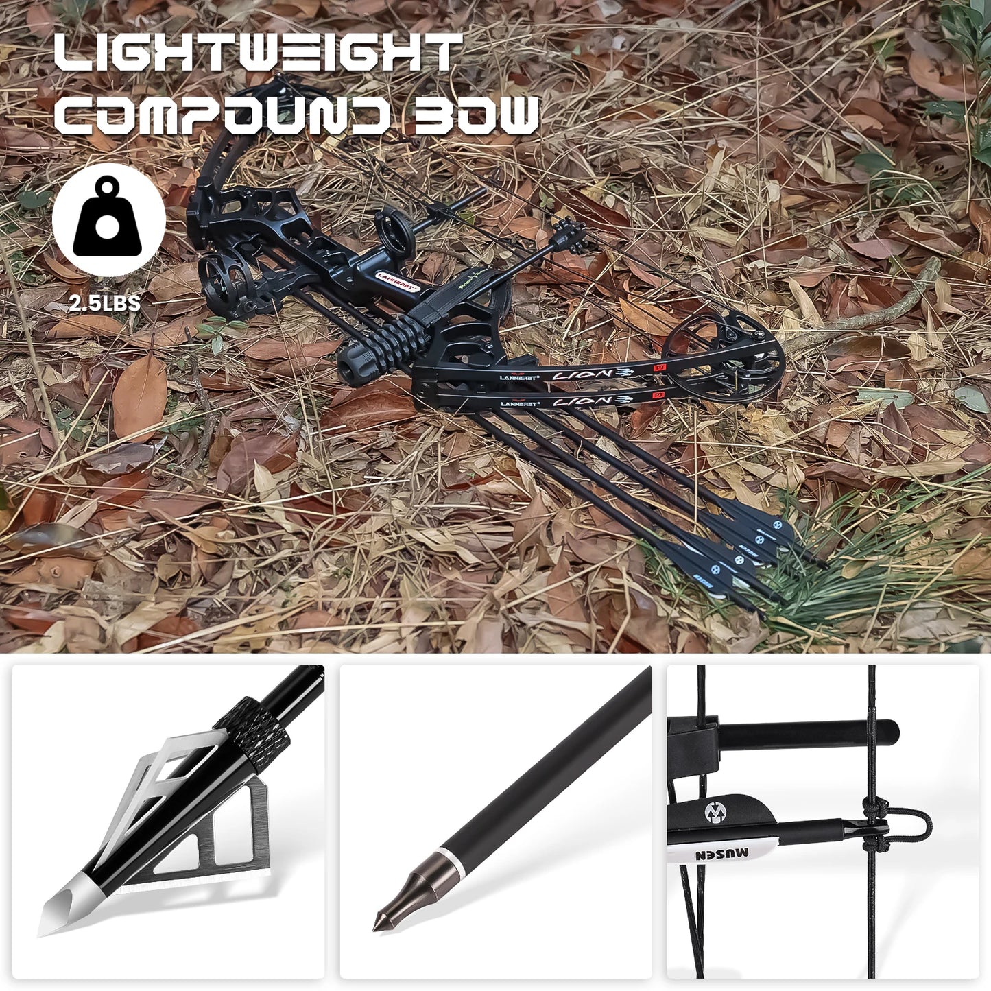 Compound Bow Package for Adults and Teens,0-70 Lbs 25"-31"