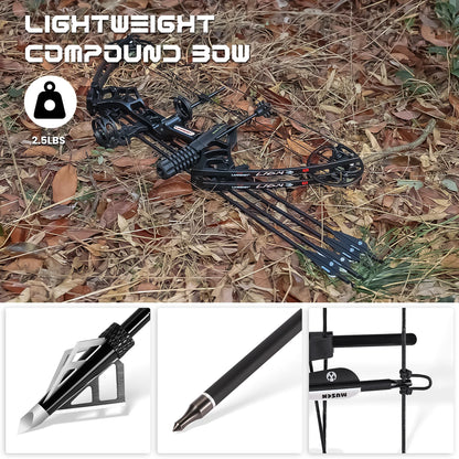 Compound Bow Package for Adults and Teens,0-70 Lbs 25"-31"
