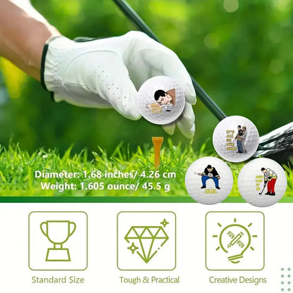 4 Counts Funny Golf Balls Funny Golf Balls Gift Set