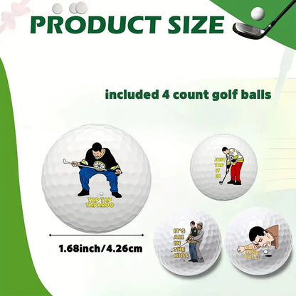 4 Counts Funny Golf Balls Funny Golf Balls Gift Set