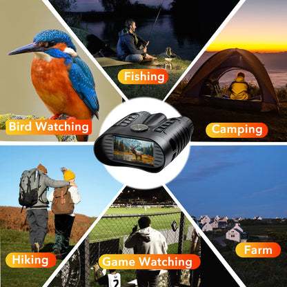 4K Night Vision Binoculars 8x Digital 400m Full Dark Infrared Night Vision for Hunting Camping Boating