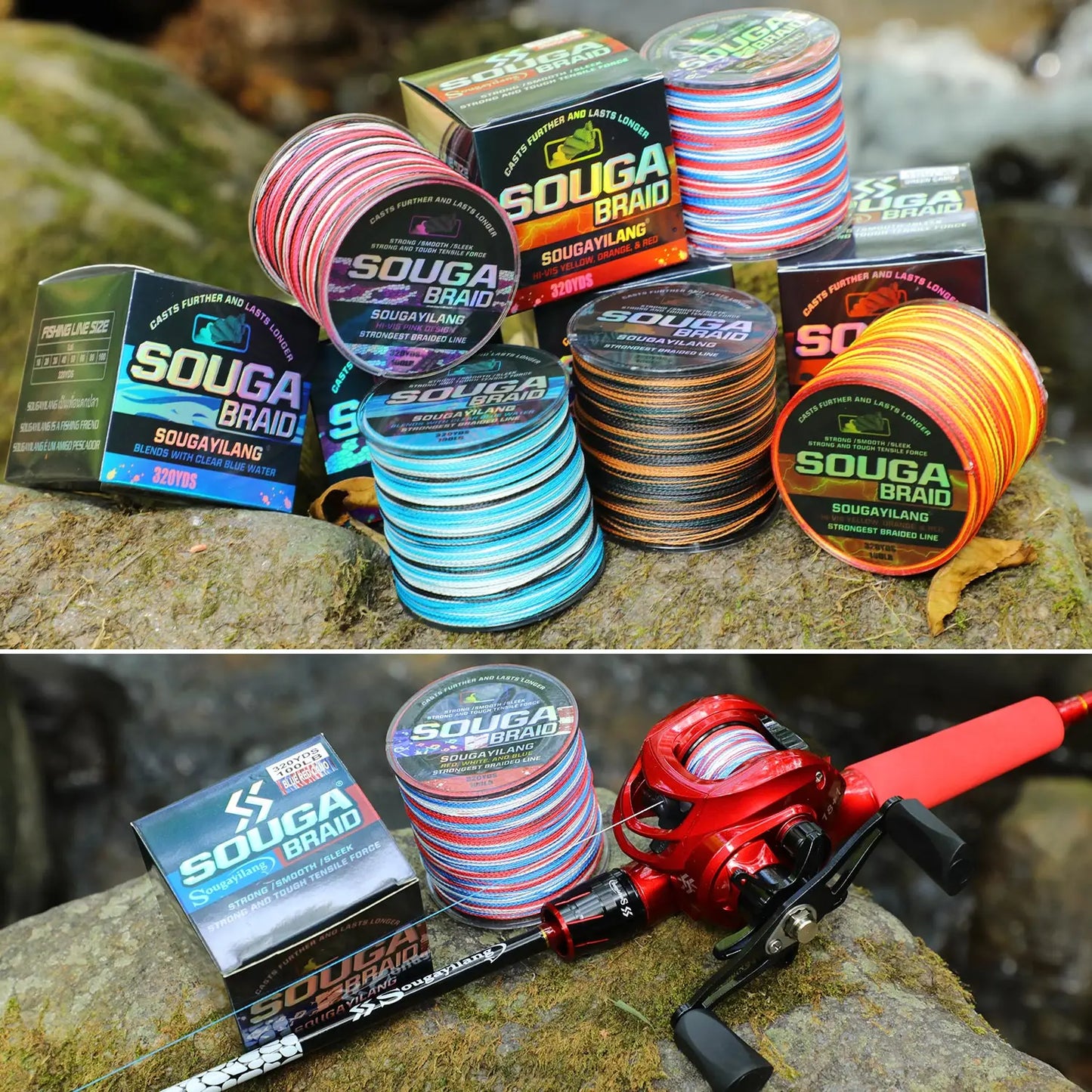 4 Strand Braided Fishing Line 300M Multifilament  Braided Wire Fishing