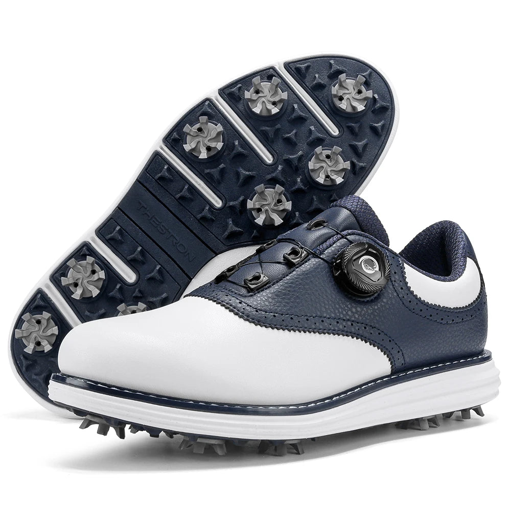 Professional Spiked Men Golf Shoes Waterproof Microfiber Anti-collision