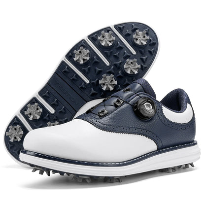 Professional Spiked Men Golf Shoes Waterproof Microfiber Anti-collision
