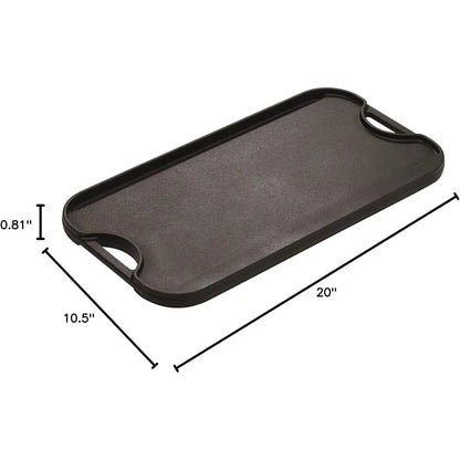 Dual Use Cast Iron Grill Griddle Cooking Surface