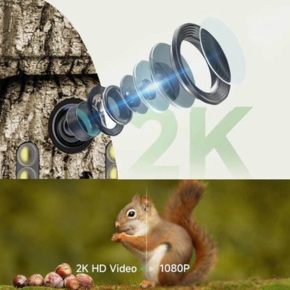 2 Pack 4G LTE Cellular Trail Cameras, Supports Cellular Data Plan, 360°Full View Live Video, 2K HD Game Camera with Solar Power,