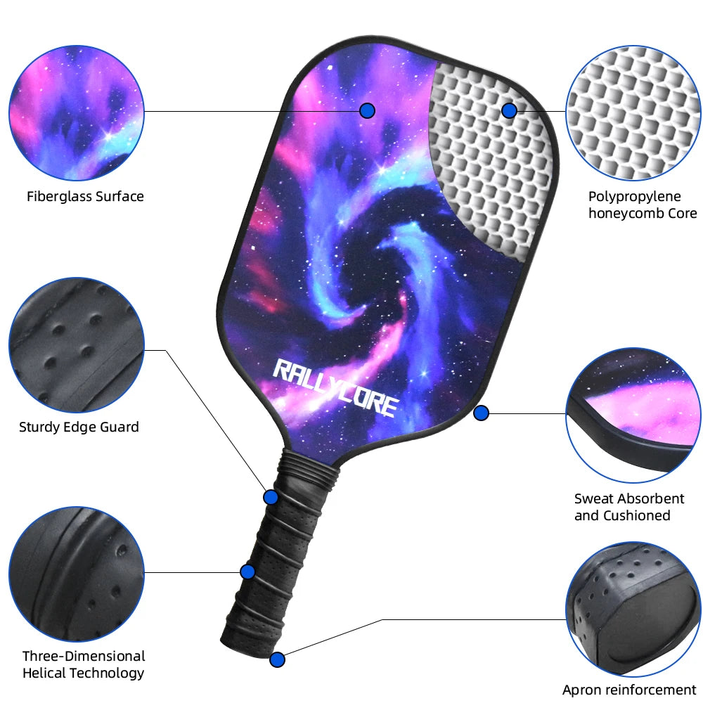 Pickleball Paddles Set Rackets Portable Racket Cover Carrying Bag Gift Kit