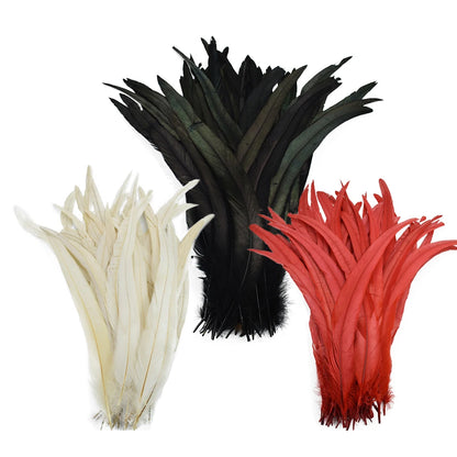 100pcs 25-40cm Wholesale Rooster Feathers Wedding Crafts DIY Natural Feather