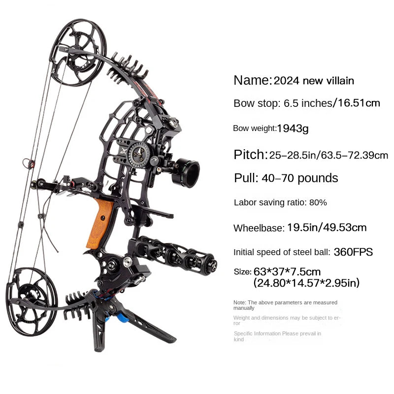 Compound Bow Adjustable Pound Draw Length,Dual-Use (Steel Balls/Arrows)