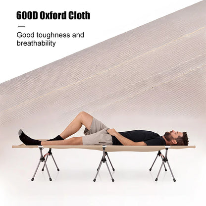 WESTTUNE Camping Cot with Leg Extenders Portable Folding Bed Ultralight