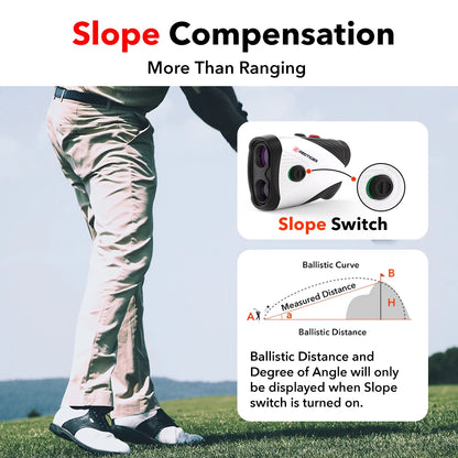 Golf Rangefinder with Slope1000M 1200 Yards Laser Range Finder 7X Magnification Rechargeable