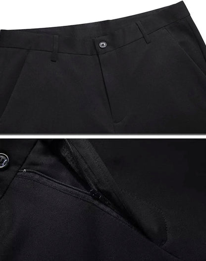 Male Pants Stretch Black Smart Casual Men's Trousers  Quick Dry