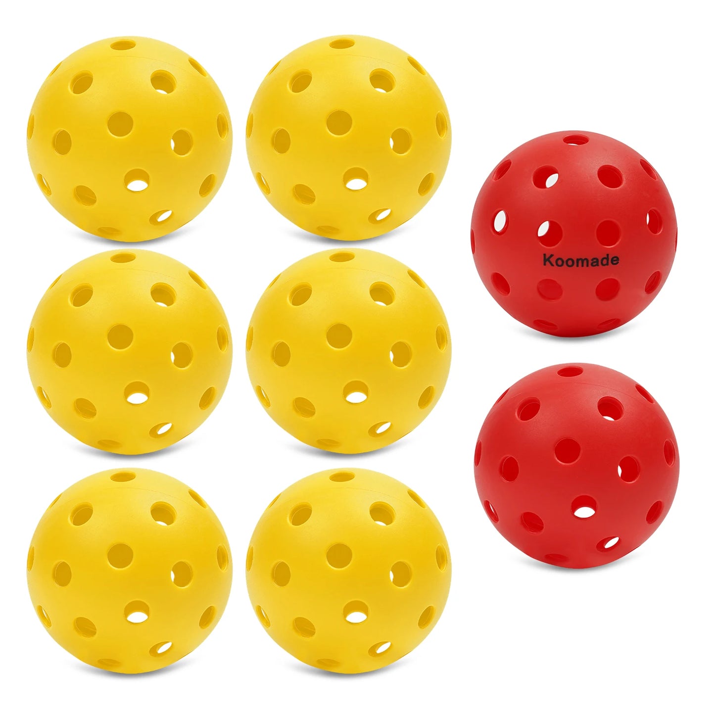 8/16pcs Pickleball Balls 40 Holes Colorful and Durable Pickleballs 74mm