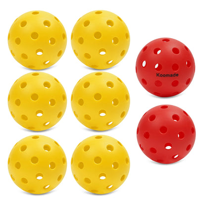 8/16pcs Pickleball Balls 40 Holes Colorful and Durable Pickleballs 74mm