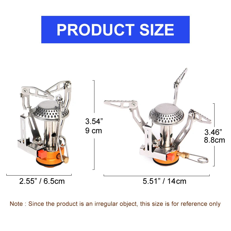 Camping Cookware Set Outdoor Tableware  Burner Stove Folding Knife Fork Portable Pot