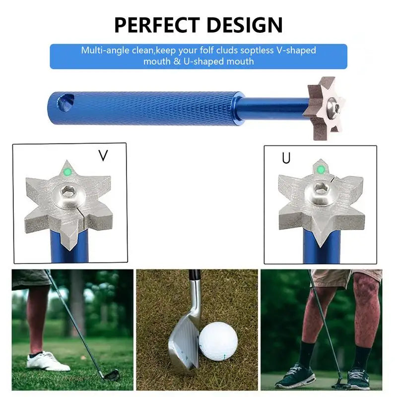 Golf Club Brush Sharpener Grooving Tool Cleaner Kit Cleaning Tool Accessories