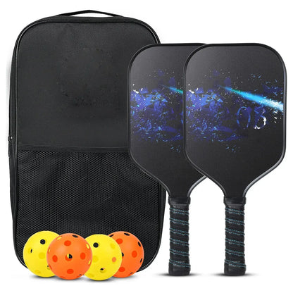 Pickleball Paddles Set Rackets Portable Racket Cover Carrying Bag Gift Kit USAPA Approved, Honeycomb Core 4 Balls