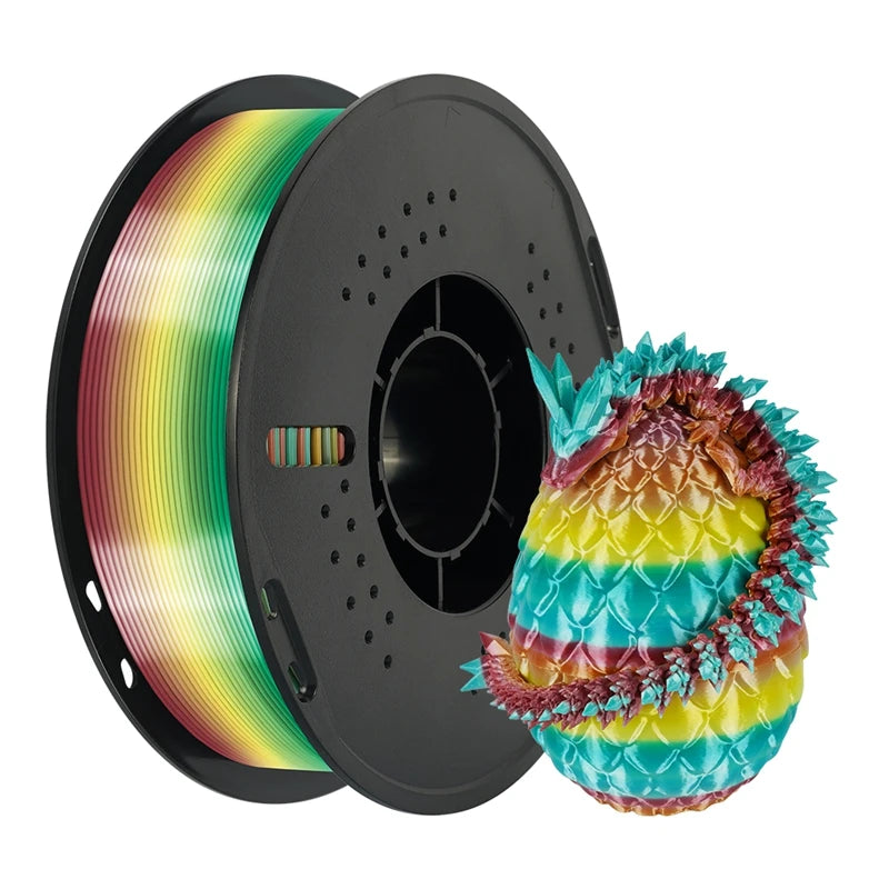 Rainbow Silk PLA Filament 1.75mm 1KG Multicolor  Materials Color  Smooth Silky