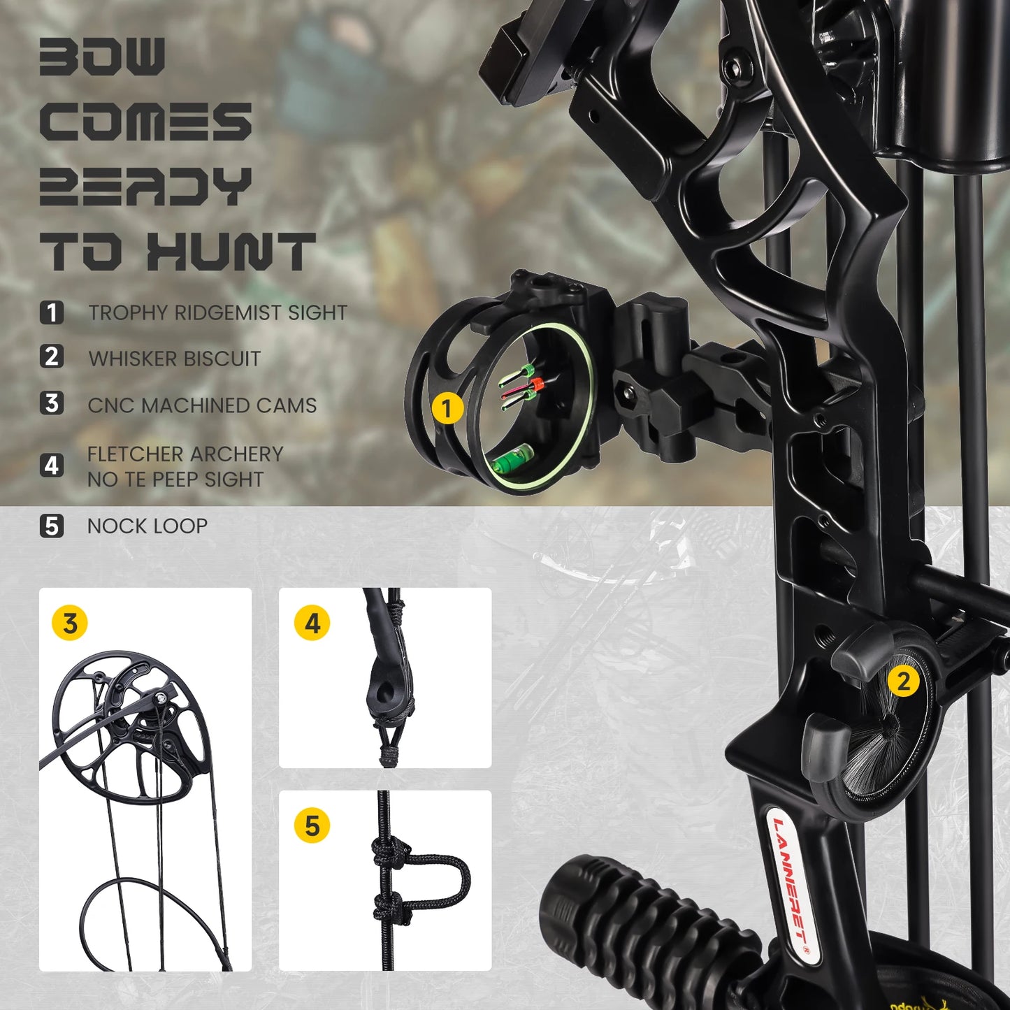 Compound Bow Package for Adults and Teens,0-70 Lbs 25"-31"