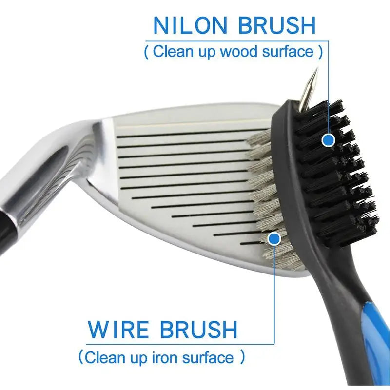 Golf Club Brush Sharpener Grooving Tool Cleaner Kit Cleaning Tool Accessories
