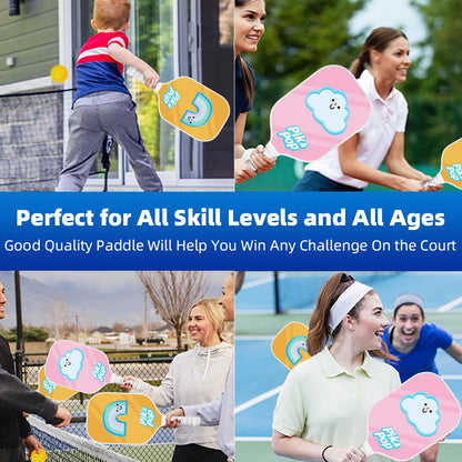 Family Fun Pickleball Set  2 Rackets, 4 Balls & Carry Bag for All Ages