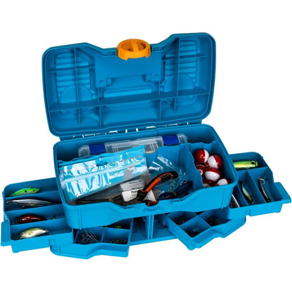 Medium Fishing Tackle Box with 4 Pivot Trays and 23 Compartments