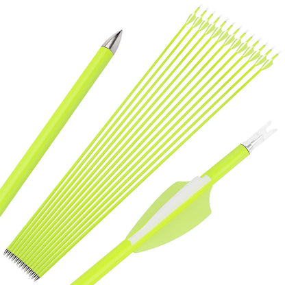 Mixed Carbon Arrows 12pcs 30/31 Inch Spine1500 ID4.2mm with 2 Inch Vanes