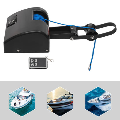 Electric Anchor Winch, 45lbs Capacity, 12V Motor, 100ft Rope, Easy Install