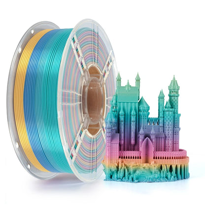 Rainbow Silk PLA Filament 1.75mm 1KG Multicolor  Materials Color  Smooth Silky