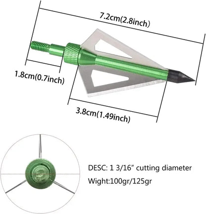Elong Crossbow Bolts 20 Inch Carbon with Hunting Broadheads 6 Pack,