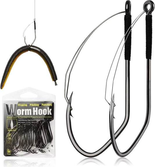 Weedless Worm Hooks 30PCS
