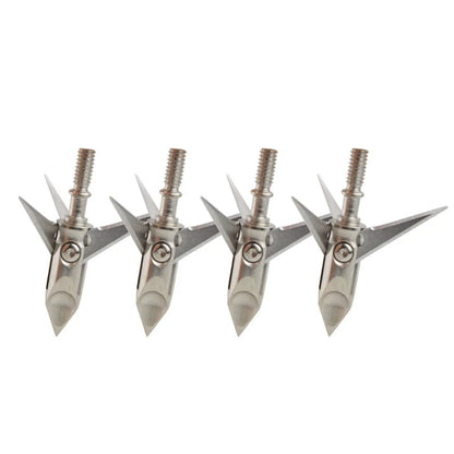 Stainless Steel Broadheads 12pcs 3 Blades 100 Grain Screw-in Arrow Tips