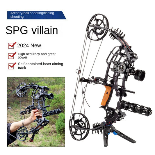 Compound Bow Adjustable Pound Draw Length,Dual-Use (Steel Balls/Arrows)