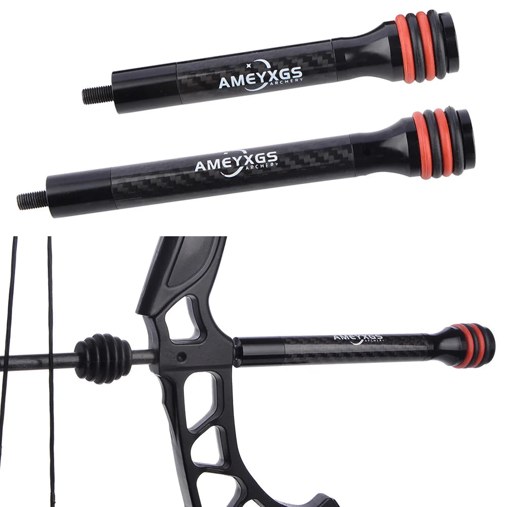 6/8/10/12 Inch Bow Vibration Damper Stabilizer Lightweight Carbon Fiber Balance Rod OD20mm Standard Interface Shock Absorber Bar Reduce Recoil