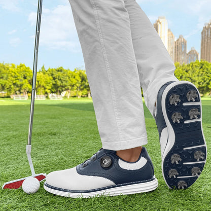 Professional Spiked Men Golf Shoes Waterproof Microfiber Anti-collision