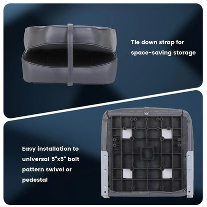 2 Pack Boat Seats, High Back Folding Boat Seats, Stainless Steel Screws & Fold