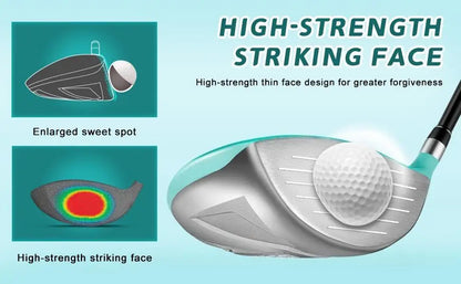 Women's 9/12 Pieces Complete Golf Club Set Thin Face Design 460cc Driver